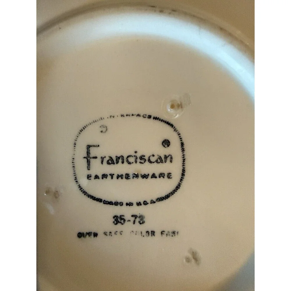 VTG 3 Franciscan Desert Rose rimmed Soup Bowls 8.25
